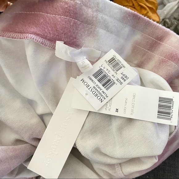 ADYSON PARKER Tie Dye Fleece Joggers In Plum Juice Combo Plus Size 3X NWT - Picture 3 of 4